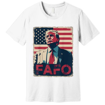 Trump Fafo F Around Find Out Retro Us Flag Premium T-Shirt