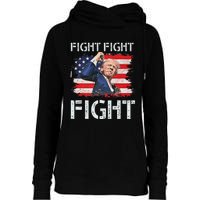 Trump Fight Fight Fight Bold Message Design Womens Funnel Neck Pullover Hood