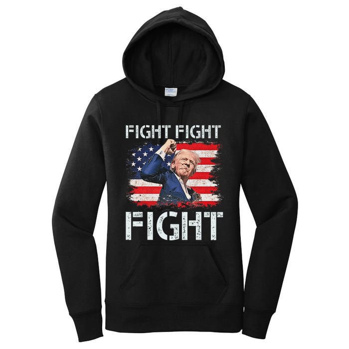 Trump Fight Fight Fight Bold Message Design Women's Pullover Hoodie