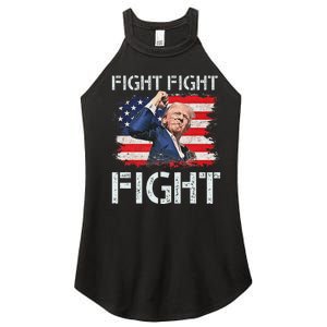 Trump Fight Fight Fight Bold Message Design Women's Perfect Tri Rocker Tank