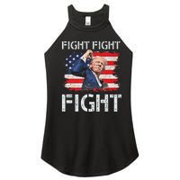 Trump Fight Fight Fight Bold Message Design Women's Perfect Tri Rocker Tank