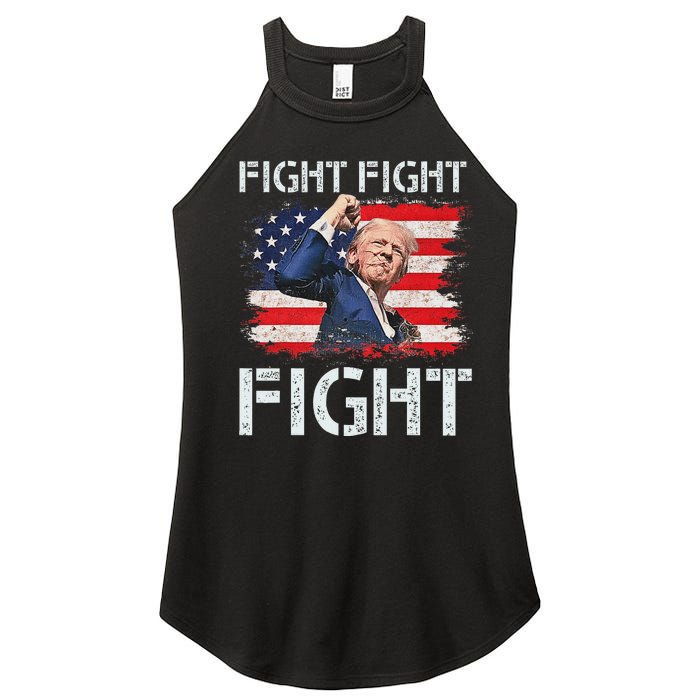 Trump Fight Fight Fight Bold Message Design Women's Perfect Tri Rocker Tank