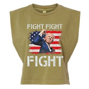 Trump Fight Fight Fight Bold Message Design Garment-Dyed Women's Muscle Tee