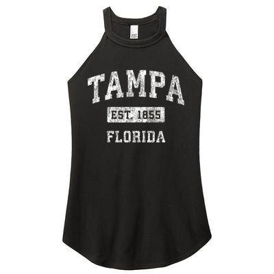 Tampa Florida Fl Vintage Established Sports Women's Perfect Tri Rocker Tank