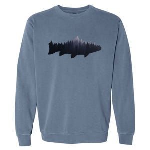 Trout Fly Fishing Nature Outdoor Fisherman Gift Garment-Dyed Sweatshirt