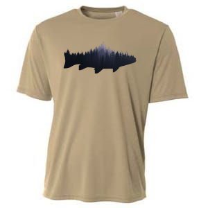 Trout Fly Fishing Nature Outdoor Fisherman Gift Cooling Performance Crew T-Shirt