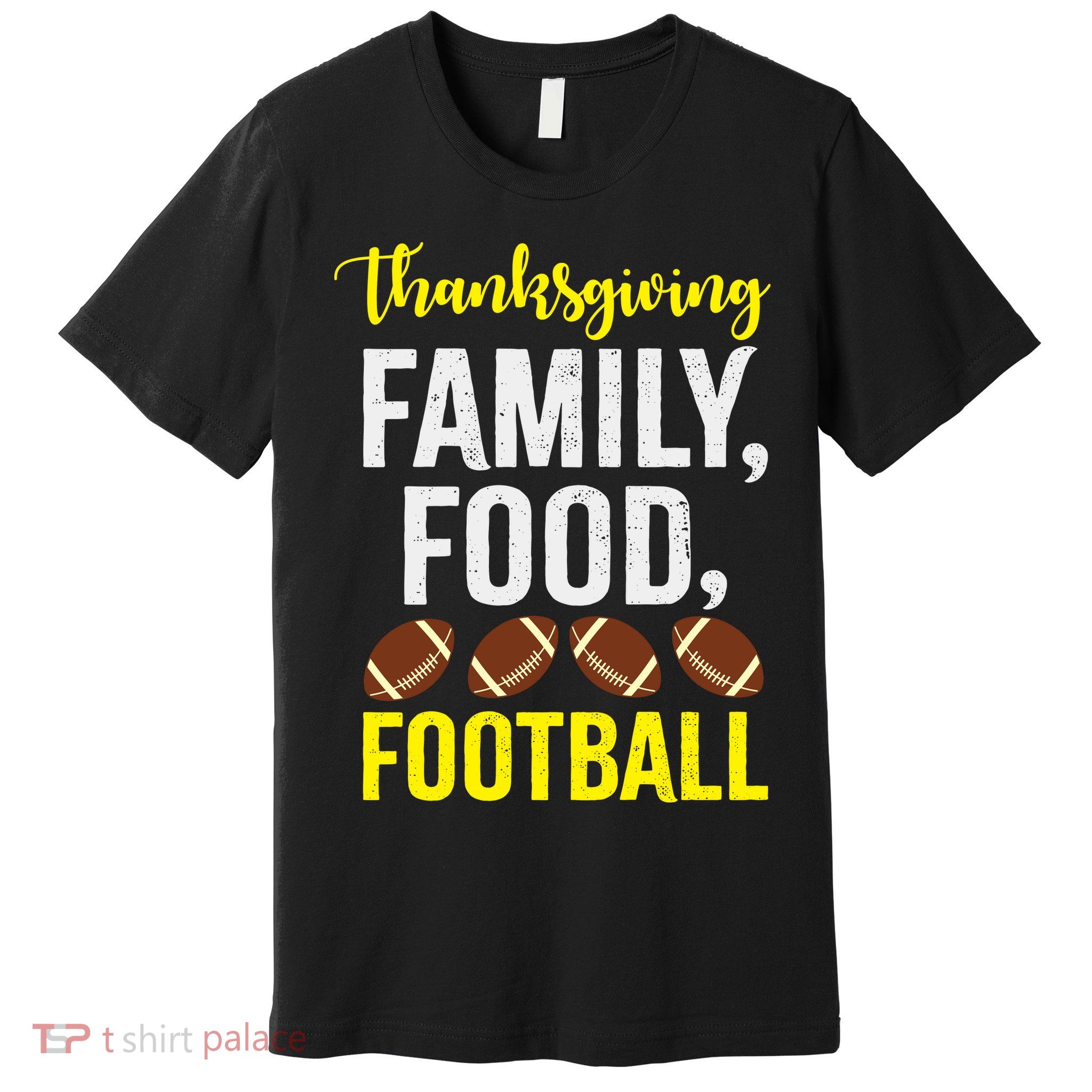 Thanksgiving Family Food Football Premium T-Shirt