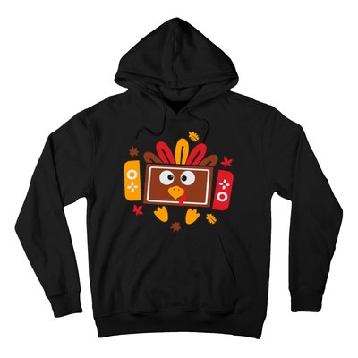 Turkey Face Funny Gaming Gamer Thanksgiving Hoodie