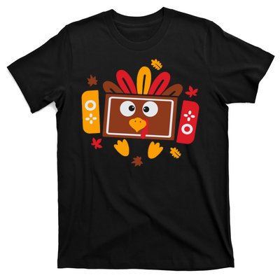 Turkey Face Funny Gaming Gamer Thanksgiving T-Shirt