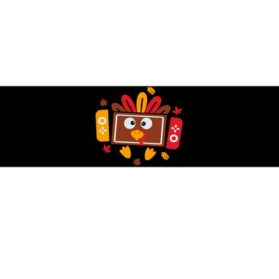 Turkey Face Funny Gaming Gamer Thanksgiving Bumper Sticker