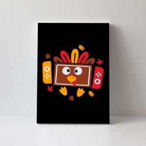 Turkey Face Funny Gaming Gamer Thanksgiving Canvas