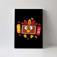 Turkey Face Funny Gaming Gamer Thanksgiving Canvas