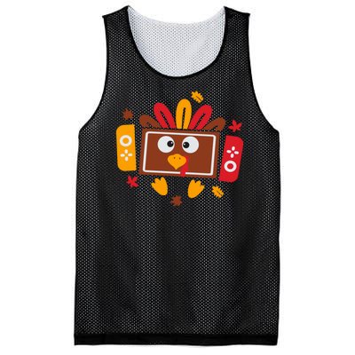 Turkey Face Funny Gaming Gamer Thanksgiving Mesh Reversible Basketball Jersey Tank