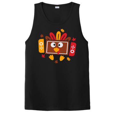 Turkey Face Funny Gaming Gamer Thanksgiving PosiCharge Competitor Tank