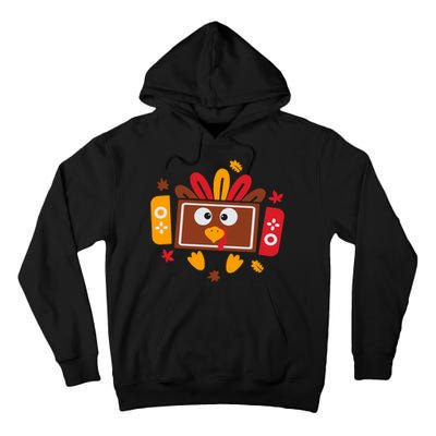 Turkey Face Funny Gaming Gamer Thanksgiving Tall Hoodie