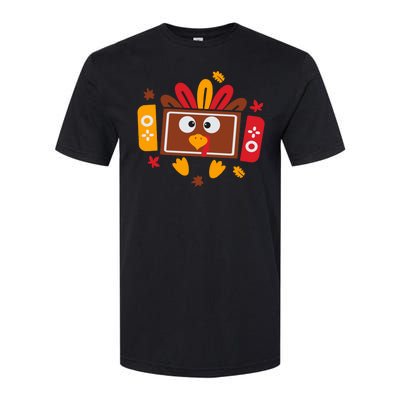 Turkey Face Funny Gaming Gamer Thanksgiving Softstyle® CVC T-Shirt