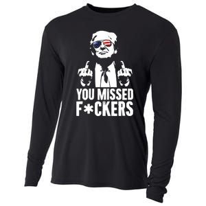 Trump Fight Fight Fight You Missed Fckers Cooling Performance Long Sleeve Crew