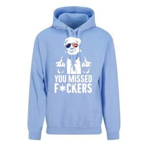 Trump Fight Fight Fight You Missed Fckers Unisex Surf Hoodie