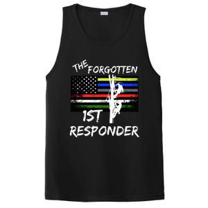 The Forgotten First Responder Tribute To Electrical Lineman PosiCharge Competitor Tank