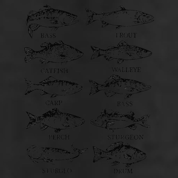Types Freshwater Fish Funny Fisherman Golf Towel