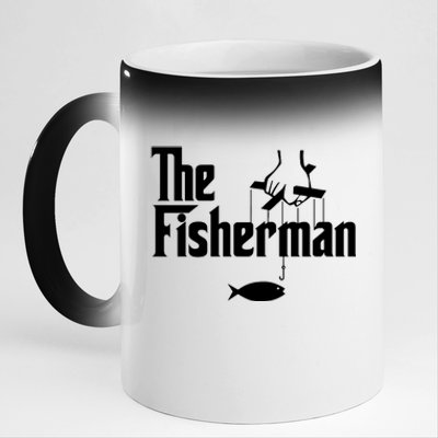 The Fisherman Funny Fishing 11oz Black Color Changing Mug