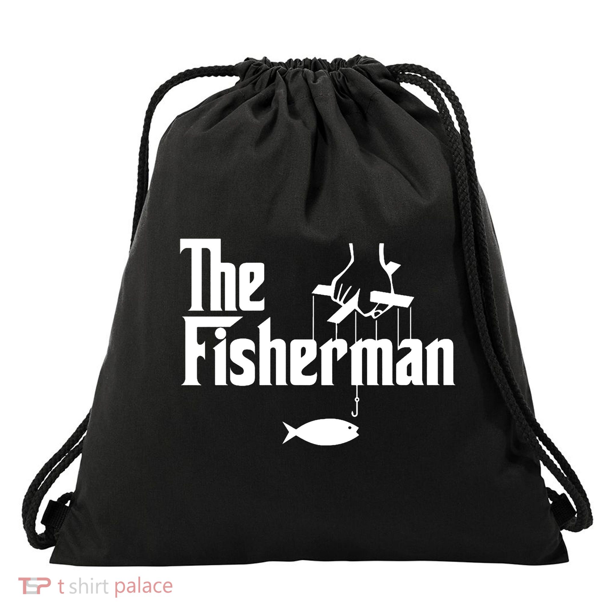 The Fisherman Funny Fishing Drawstring Bag