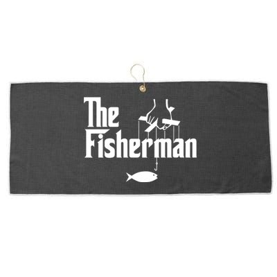 The Fisherman Funny Fishing Large Microfiber Waffle Golf Towel