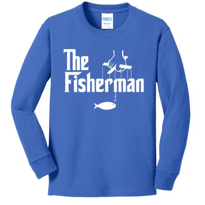 The Fisherman Funny Fishing Kids Long Sleeve Shirt