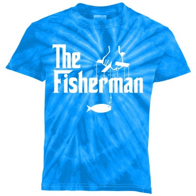 The Fisherman Funny Fishing Kids Tie-Dye T-Shirt