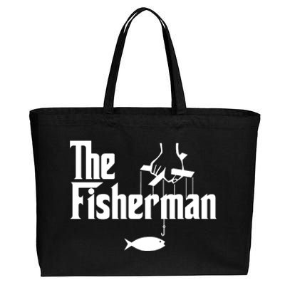 The Fisherman Funny Fishing Cotton Canvas Jumbo Tote