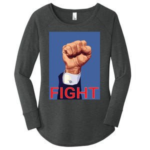 Trump Fist Fight Fight Fight Women's Perfect Tri Tunic Long Sleeve Shirt