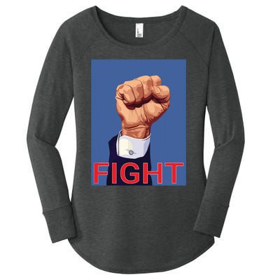 Trump Fist Fight Fight Fight Women's Perfect Tri Tunic Long Sleeve Shirt