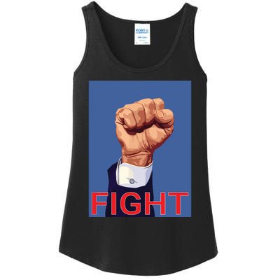 Trump Fist Fight Fight Fight Ladies Essential Tank