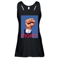 Trump Fist Fight Fight Fight Ladies Essential Flowy Tank