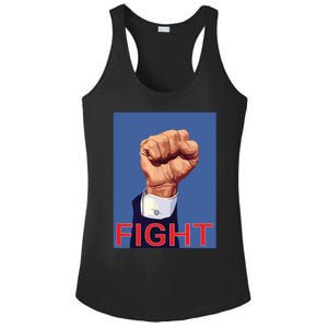 Trump Fist Fight Fight Fight Ladies PosiCharge Competitor Racerback Tank