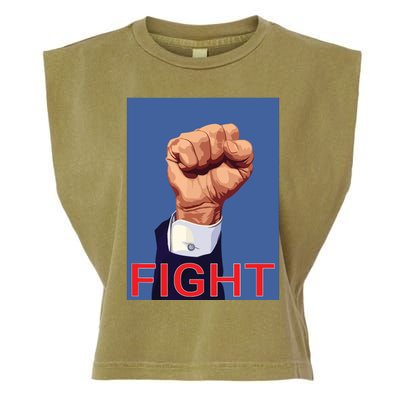 Trump Fist Fight Fight Fight Garment-Dyed Women's Muscle Tee