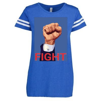 Trump Fist Fight Fight Fight Enza Ladies Jersey Football T-Shirt