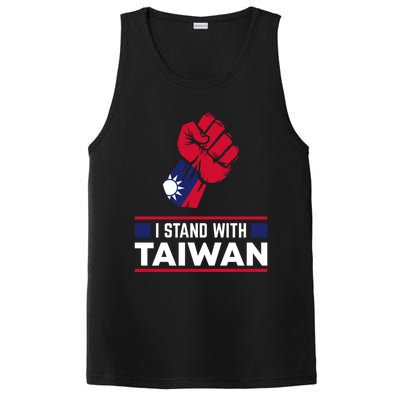 Taiwanese Flag Fist I Stand With Taiwan Gift PosiCharge Competitor Tank