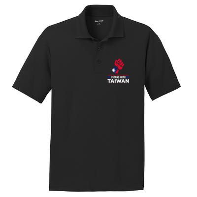 Taiwanese Flag Fist I Stand With Taiwan Gift PosiCharge RacerMesh Polo