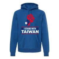 Taiwanese Flag Fist I Stand With Taiwan Gift Premium Hoodie