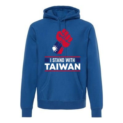 Taiwanese Flag Fist I Stand With Taiwan Gift Premium Hoodie