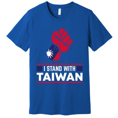 Taiwanese Flag Fist I Stand With Taiwan Gift Premium T-Shirt