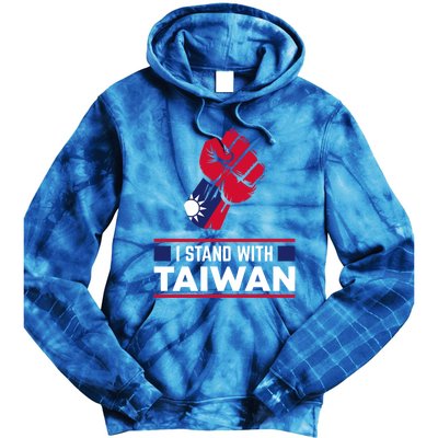 Taiwanese Flag Fist I Stand With Taiwan Gift Tie Dye Hoodie