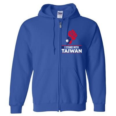 Taiwanese Flag Fist I Stand With Taiwan Gift Full Zip Hoodie