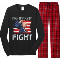 Trump Fight Fight Fight Trump Signals To Americans To Fight Long Sleeve Pajama Set