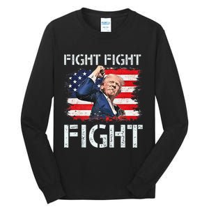 Trump Fight Fight Fight Trump Signals To Americans To Fight Tall Long Sleeve T-Shirt