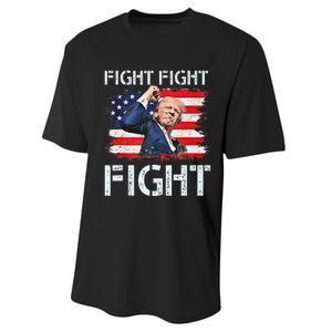 Trump Fight Fight Fight Trump Signals To Americans To Fight Performance Sprint T-Shirt