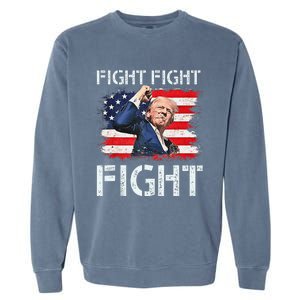 Trump Fight Fight Fight Trump Signals To Americans To Fight Garment-Dyed Sweatshirt