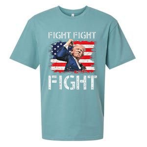 Trump Fight Fight Fight Trump Signals To Americans To Fight Sueded Cloud Jersey T-Shirt