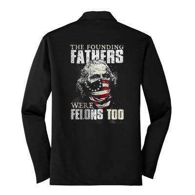 The Founding Fathers Were Felons Too Silk Touch Performance Long Sleeve Polo